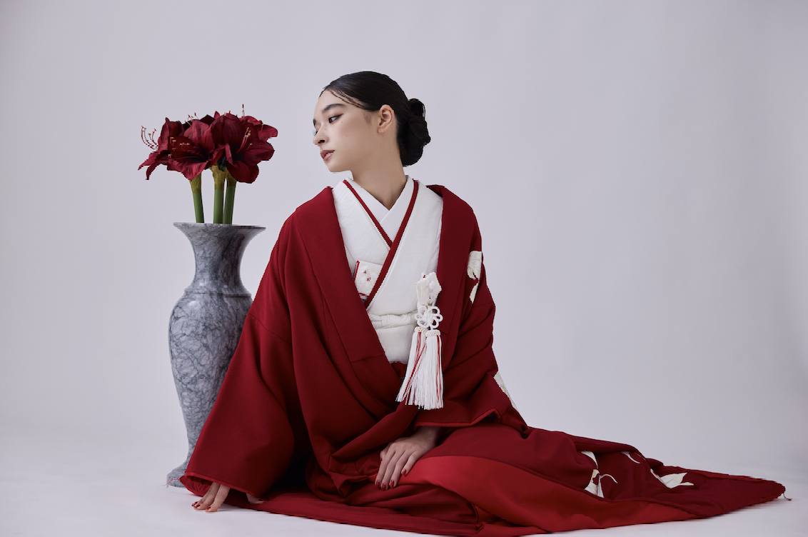 cherry☆新入荷☆白掛下 比翼赤☆中古☆【白無垢 結婚